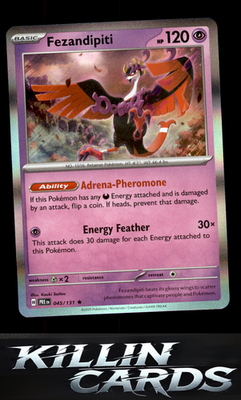 Fezandipiti 045/131 Pokemon Rare SV: Prismatic Evolutions Card NM