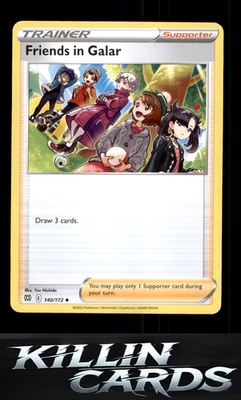 Friends in Galar 140/172 Pokemon Uncommon SWSH09: Brilliant Stars Card NM