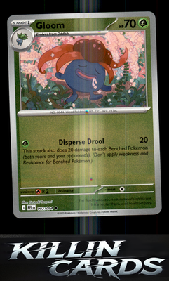 Reverse Holofoil Gloom 002/094 Pokemon Common ME02: Phantasmal Flames Card NM