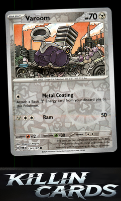 Reverse Holofoil Varoom 124/167 Pokemon Common SV06: Twilight Masquerade Card NM