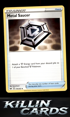 Metal Saucer 170/202 Pokemon Uncommon SWSH01: Sword & Shield Base Set Card NM
