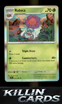 Rabsca 014/191 Pokemon Rare SV08: Surging Sparks Card NM