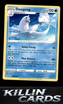 Dewgong 034/196 Pokemon Rare SWSH11: Lost Origin Card NM