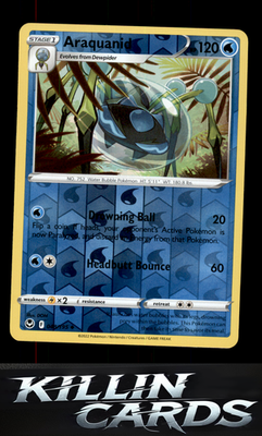Reverse Holofoil Araquanid 048/195 Pokemon Uncommon SWSH12: Silver Tempest Card