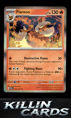 Flareon 013/131 Pokemon Rare SV: Prismatic Evolutions Card NM