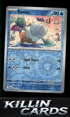 Reverse Holofoil Snover 059/182 Pokemon Common SV10: Destined Rivals Card NM