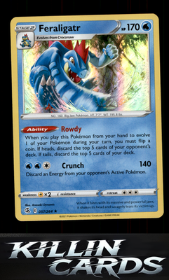 Feraligatr 057/264 Pokemon Holo Rare SWSH08: Fusion Strike Card NM