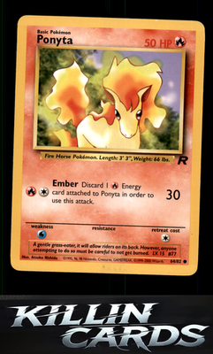 Ponyta 64/82 Pokemon Common Team Rocket Card LP
