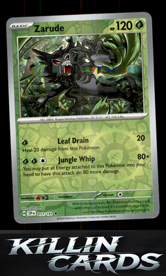 Reverse Holofoil Zarude 011/191 Pokemon Rare SV08: Surging Sparks Card NM