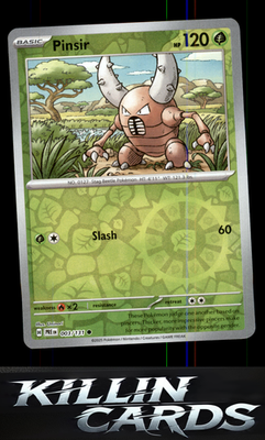 Reverse Holofoil Pinsir 003/131 Pokemon Common SV: Prismatic Evolutions Card NM