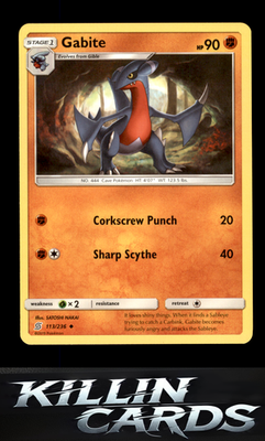 Gabite 113/236 Pokemon Uncommon SM - Unified Minds Card NM