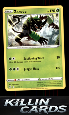Zarude 016/072 Pokemon Rare Shining Fates Card NM