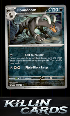 Reverse Holofoil Houndoom 063/131 Pokemon Common SV: Prismatic Evolutions Card N