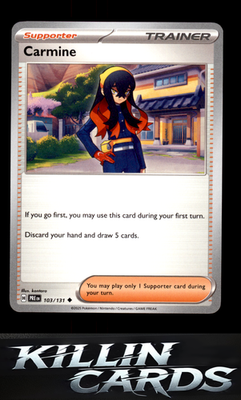 Carmine 103/131 Pokemon Uncommon SV: Prismatic Evolutions Card NM