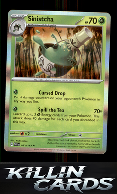 Sinistcha 022/167 Pokemon Rare SV06: Twilight Masquerade Card NM