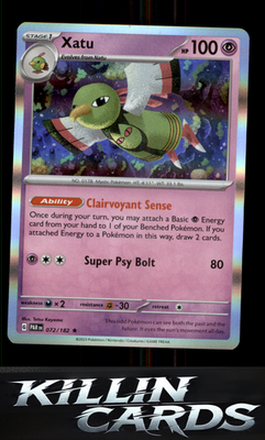 Xatu 072/182 Pokemon Rare SV04: Paradox Rift Card NM