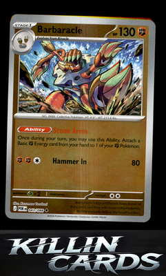 Reverse Holofoil Barbaracle 043/088 Pokemon Uncommon ME03: Perfect Order Card NM