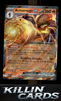 Armarouge ex 027/182 Pokemon Double Rare SV04: Paradox Rift Card NM