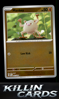 Reverse Holofoil Mankey 042/084 Pokemon Common ME05: Pitch Black Card NM