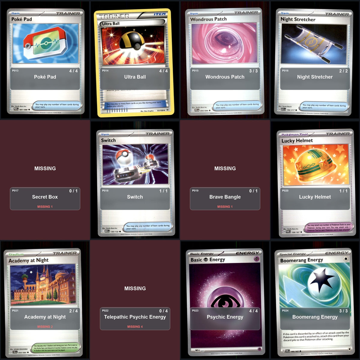 Partial Pokemon TCG NAIC 2026, New Orleans Slowking Decklist 44 Cards Deck