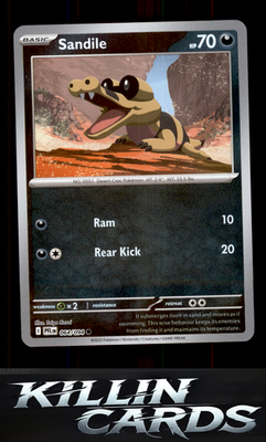 Sandile 064/094 Pokemon Common ME02: Phantasmal Flames Card NM