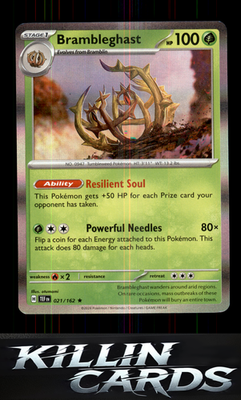 Brambleghast 021/162 Pokemon Rare SV05: Temporal Forces Card NM