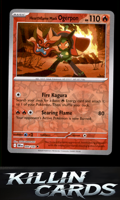 Reverse Holofoil Hearthflame Mask Ogerpon 044/182 Pokemon Uncommon SV10: Destine