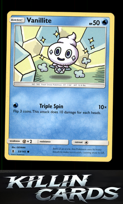 Vanillite 33/145 Pokemon Common SM - Guardians Rising Card LP