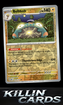Reverse Holofoil Bellibolt - 078/197 078/197 Pokemon Uncommon SV03: Obsidian Fla