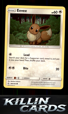 Eevee - 166/236 166/236 Pokemon Common SM - Cosmic Eclipse Card NM