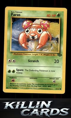 Paras 59/64 Pokemon Common Jungle Card LP