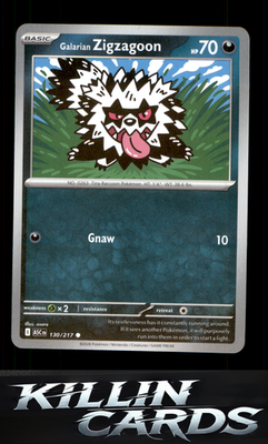 Galarian Zigzagoon 130/217 Pokemon Common ME: Ascended Heroes Card NM