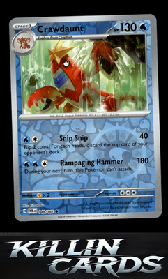 Reverse Holofoil Crawdaunt 048/167 Pokemon Common SV06: Twilight Masquerade Card