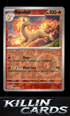 Reverse Holofoil Rapidash 078/165 Pokemon Uncommon SV: Scarlet & Violet 151 Card