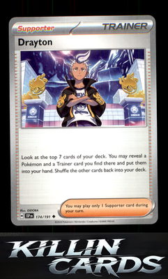 Drayton - 174/191 174/191 Pokemon Uncommon SV08: Surging Sparks Card NM