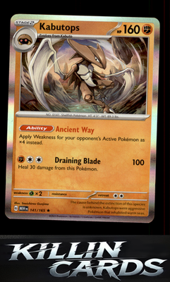 Kabutops 141/165 Pokemon Rare SV: Scarlet & Violet 151 Card NM