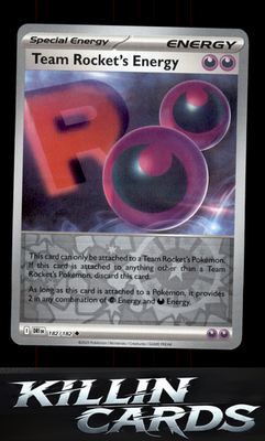 Reverse Holofoil Team Rocket's Energy 182/182 Pokemon Uncommon SV10: Destined Ri