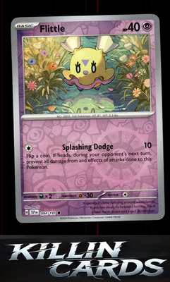 Reverse Holofoil Flittle 094/191 Pokemon Common SV08: Surging Sparks Card NM