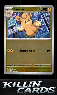 Reverse Holofoil Pawmo 033/094 Pokemon Common ME02: Phantasmal Flames Card NM