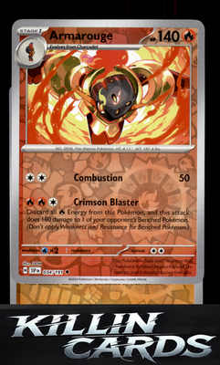 Reverse Holofoil Armarouge 034/191 Pokemon Uncommon SV08: Surging Sparks Card NM