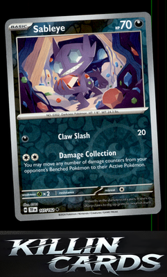 Reverse Holofoil Sableye 107/162 Pokemon Uncommon SV05: Temporal Forces Card NM
