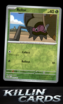 Reverse Holofoil Rellor 024/182 Pokemon Common SV10: Destined Rivals Card NM