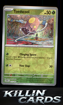 Reverse Holofoil Toedscool - 015/182 015/182 Pokemon Common SV04: Paradox Rift C