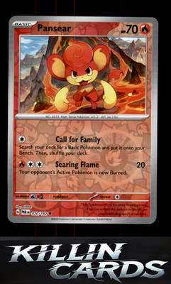 Reverse Holofoil Pansear 020/182 Pokemon Common SV04: Paradox Rift Card NM