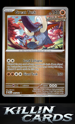 Reverse Holofoil Great Tusk - 097/162 097/162 Pokemon Uncommon SV05: Temporal Fo