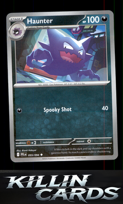 Haunter 055/094 Pokemon Uncommon ME02: Phantasmal Flames Card NM