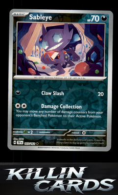 Reverse Holofoil Sableye 107/162 Pokemon Uncommon SV05: Temporal Forces Card NM