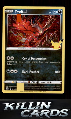 Yveltal 019/025 Pokemon Holo Rare Celebrations Card NM