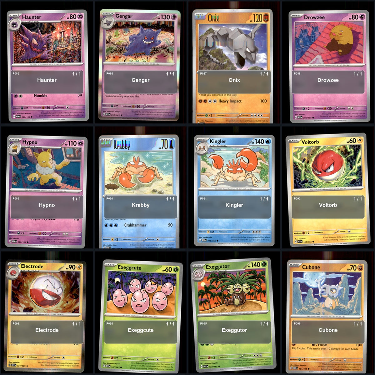 Pokemon TCG SV: Scarlet & Violet 151 C/UC/R Standard Set 147 Cards