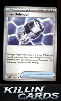 Iron Defender 118/132 Pokemon Uncommon ME01: Mega Evolution Card NM